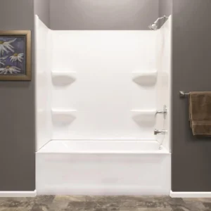 Fiberglass Shower Base & 3-Piece Surround Kit – 27" x 54" Alcove
