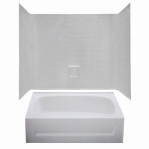 27" x 54" Shower Base & 3-Piece ABS Surround Kit