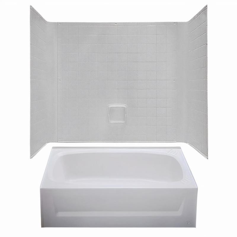 27" x 54" Shower Base & 3-Piece ABS Surround Kit